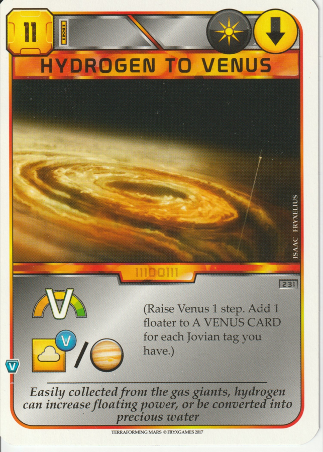 Hydrogen to Venus
